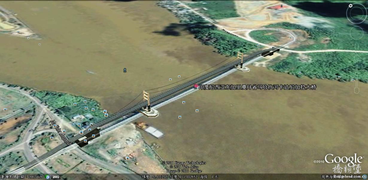 印度尼西亚东加里曼丹省马哈坎河卡达尼加拉大桥（Kartanegara Bridge）-3DGE截图