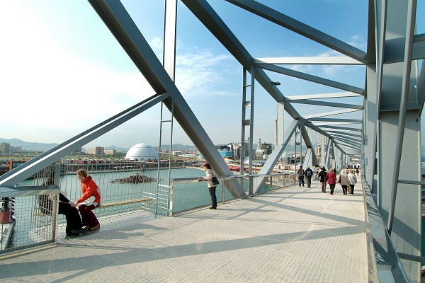 Besos Yacht Port Footbridge, Barcelona 17.jpg