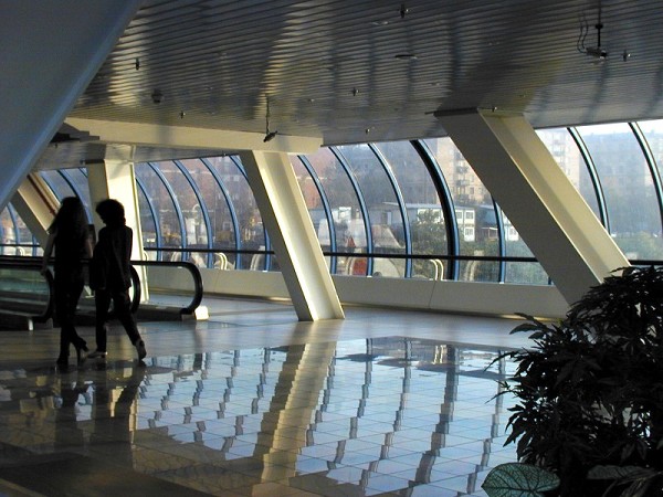 Bagration Bridge pedestrian and Tower 2000, Moscow3.jpg