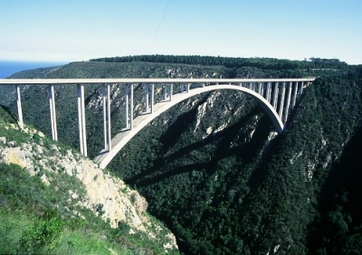 8、南非 Bloukrans桥，主跨272m，建成于1983年