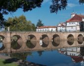 葡萄牙沙维什城塔梅加河古罗马桥