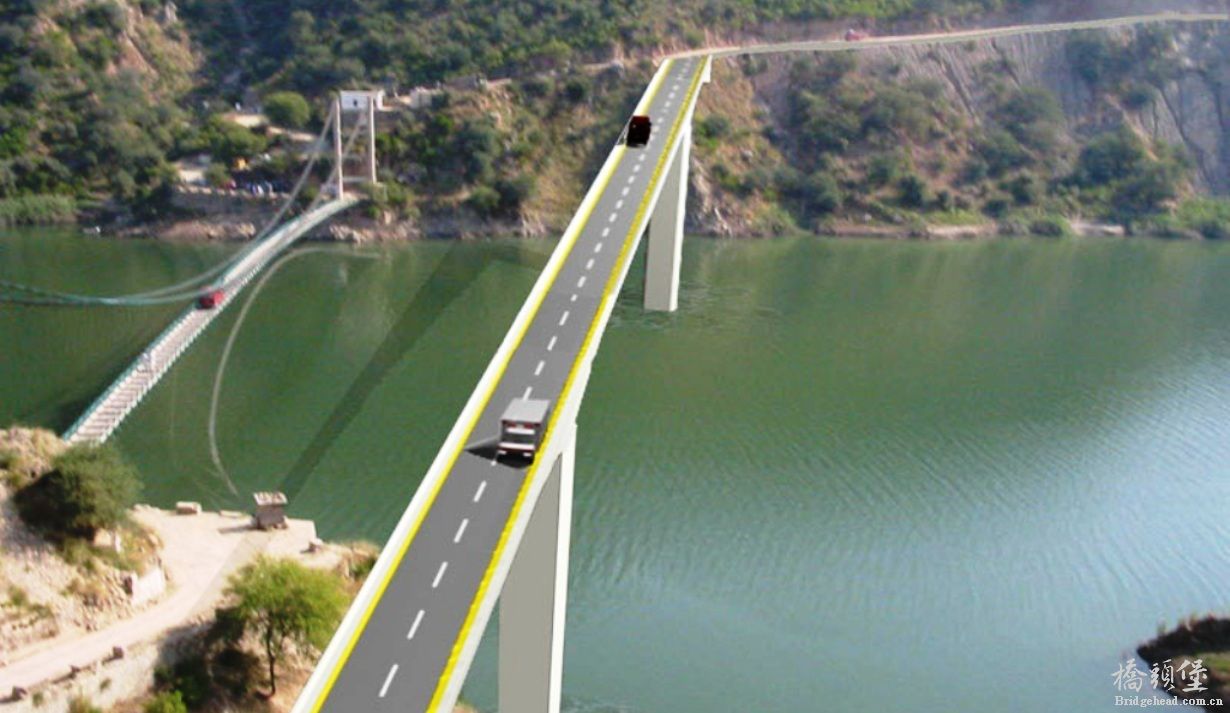 巴基斯坦旁遮普省杰赫勒姆河丹加利特大桥（Dhan Gali Bridge）