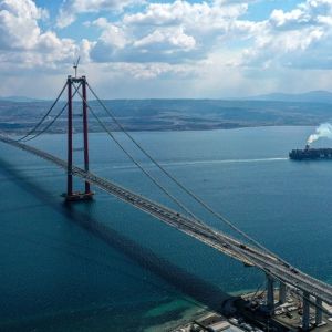 世界第一主跨2023m土耳其1915恰纳卡莱大桥建成通车